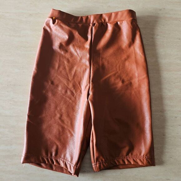 Weissman NWOT adult extra small brown dance shorts costume lyrical contemporary - Picture 1 of 6